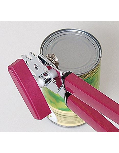 Fackelmann 9141 Tin Opener for Lefties in red/Silver, Multi-Ply
