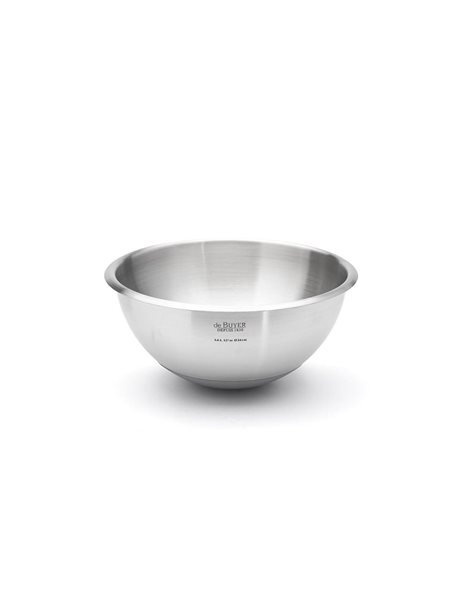 De Buyer 3373.24 Stainless Steel and Silicone Hemispherical Pastry Bowl, 24 cm Diameter
