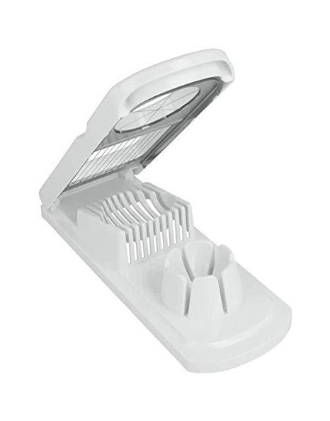 Metaltex 2-Way Egg Slicer, White Plastic