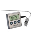 Browin 185609 Food Thermometer with Stainless Steel Probe - Length 1.5 m, Temperature 0-250°C, Cooking and Grill Thermometr with Timer and Alarm Setting, Electronic Display - LCD