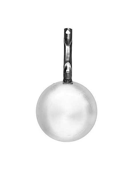 Pentole Agnelli ALSA111BS28 Platinum Countersunk High Pan for Jumping, with Stainless Steel Tubular Handle, 28 cm, Silver
