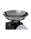 Premier Housewares Retro Style Kitchen Scale with Stainless Steel Bowl, 3 kg - Matt Black, H16 x W17 x D14cm