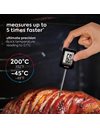 Heston Blumenthal Precision by Salter 544A HBBKCR Instant Read Meat Thermometer – Digital Food Temperature Probe for Air Fryers, Kitchen, BBQ, Jam & Deep Frying, 0.1°C Precision, 200°C to -45°C, Black