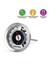 Salter 512 SSCR Analogue Meat Thermometer - Air Fryer Thermometer Probe, Easy Read Bold Display, Stainless Steel Body with Glass Lens, Temp Range 50°C - 100°C, Dial Face, For Indoor/Outdoor, BBQ