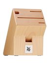 WMF Knife Block 6-Piece Spitzenklasse Plus Performance Cut Knife Made in Germany Forged Special Blade Steel - Stainless Steel Rivets Quality Plastic Handles Knife Block Made of Beech Wood
