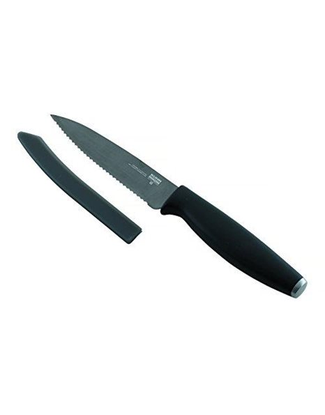 Kuhn Rikon Colori® Titanium Serrated Paring Knife Black