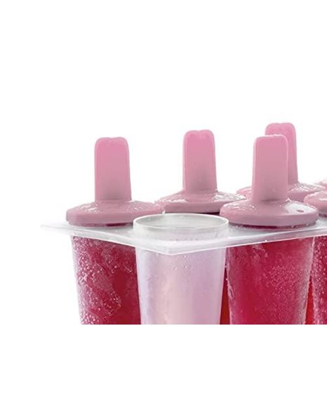 Ibili 783450 - Mold for 8 ice cream, pink
