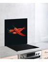 WENKO Glass splashback Hot Pepper-Splash Protection, Tempered, Multicoloured, 60 x 70 x 0.1 cm