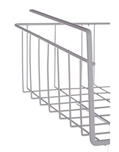Premier Housewares Under Shelf Storage Basket for Cupboard Shelf Organiser Pantry Storage Baskets,White,.29 cm