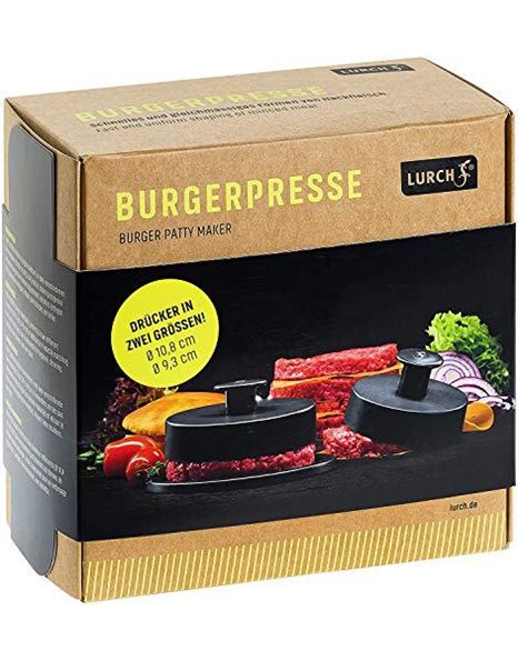 Lurch Burger Press 3 pcs in Grey, Black, 20 x 15 x 10 cm