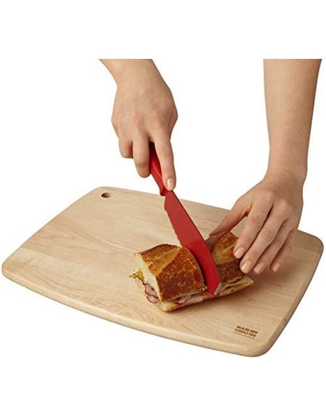 Kuhn Rikon 23059 Colori+ Sandwichmesser Rot Sandwich Knife, Stainless Steel, red