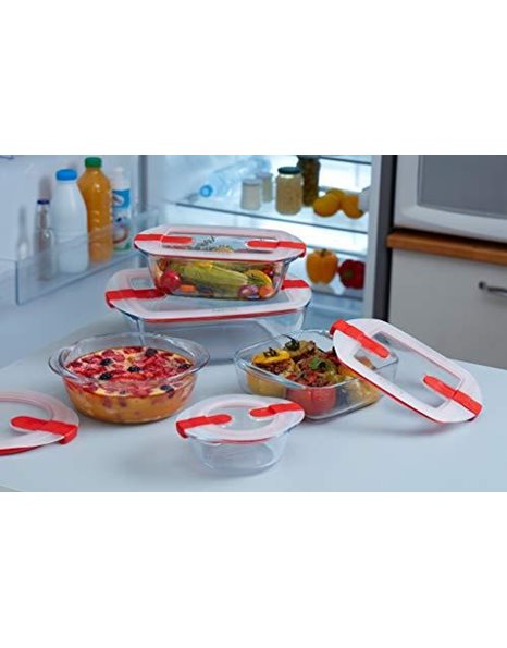 Pyrex FC365 Plastic/Glass Cook and Heat Square Dish, 212PH00