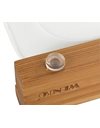 WENKO Bruno-Kitchen, Cutting Board with Juice Rim and Collecting Bowl/Tray, Bamboo, Brown, 25 x 35 x 4 cm
