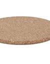 Relaxdays Cork Trivet Set of 4, Holders for Pots and Pans, Round Coasters, Heatproof, Natural, Standard