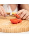 Relaxdays Round Breakfast Board Set of 2, 30 cm, Robust Kitchen Cutting Board, Natural Serving Tray, Chopping, Platter, Round