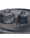 Relaxdays Ornament, Antique Look, Vintage Double Scale, 3 Weights, Kitchen Countertop, Cast Iron, Grey/Black, 24 x 27 x 10.5 cm