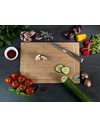 Wenko 53070100 Chopping Board with Knife Sharpener M, Bamboo, 33 x 1.5 x 23 cm, Brown