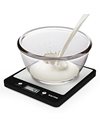 Salter 1241A BKDR Premium Evo Electronic Scale - Ultra Slim, Stainless Steel Platform, Hygienic/Easy Clean, Add & Weigh, Measures Liquids/Fluids, Kitchen Cooking , Baking, 6 Kg Max Capacity, Black