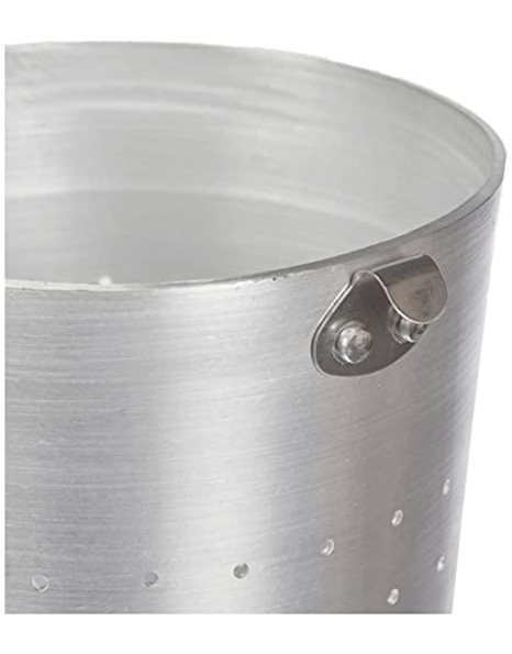 Pentole Agnelli Professional Aluminium 3 Mm. Pasta Colander With Handle, Diameter 14 Cm.