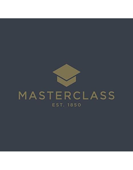 MasterClass MCBRSCOL Stainless Steel Colander, Matte Black/Brass-Effect, 25 cm