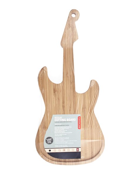 Kikkerland Bamboo Guitar Cutting Board, Beige, PM16