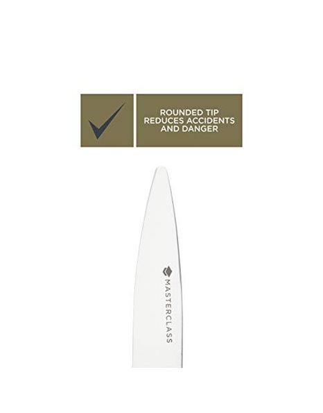 MasterClass Paring Knife, Tipless Self-Sharpening Paring Knife Small, 9cm (3 1/2"), with Blunt Rounded End, Clam Packed
