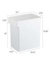 YAMAZAKI Home Tower Airtight Pet Food Storage Container - Cat And Dog Food Holder Bin With Transparent Lid And Handle - Large - Polypropylene - 15 Lbs., 3.2 Gallons, 12 Quarts