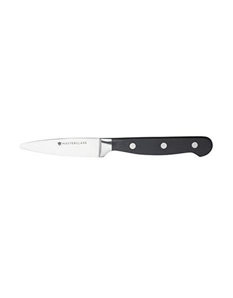 MasterClass Paring Knife, Tipless Self-Sharpening Paring Knife Small, 9cm (3 1/2"), with Blunt Rounded End, Clam Packed