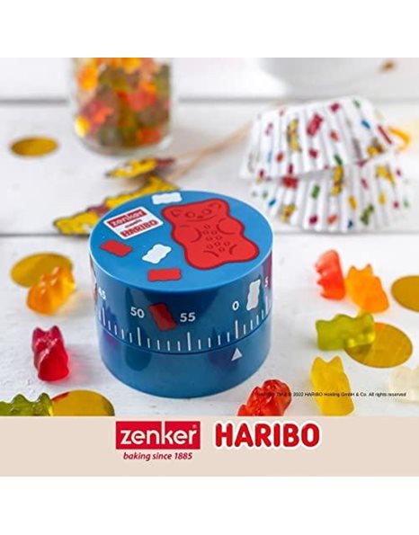 Zenker Meets Haribo Kitchen Timer 60 Minutes - 1 Hour Timer for Cooking & Baking - Haribo Golden Bear Design Kitchen Timer