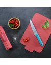 Trebonn Roll Expand Board - Roll Up Plastic Chopping Board with Non-Slip Bottom - Space Saving and Perfect for Daily Use - 39 x 24 cm (Coral)