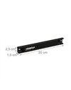 Relaxdays Magnetic Rack, 3X Set, Each 20 cm Long, Steel, Knife Holder for Tools, Garage Storage, Screw on to Wall, Black, 2.5 x 20 x 1.5 cm