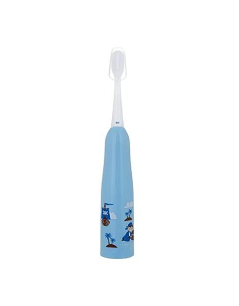 Electric Toothbrush, Blue with Replaceable Battery and Replacement Brush Head