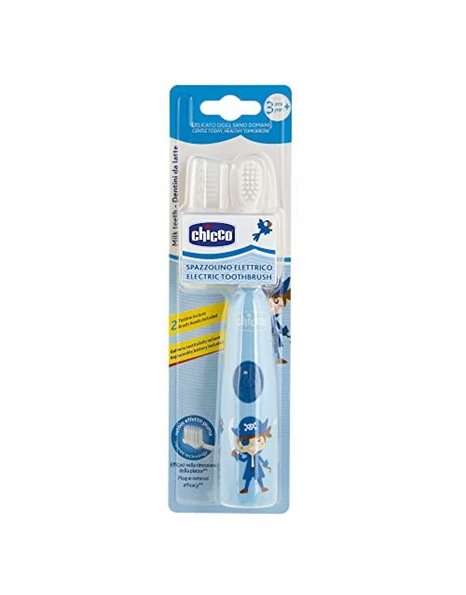 Electric Toothbrush, Blue with Replaceable Battery and Replacement Brush Head