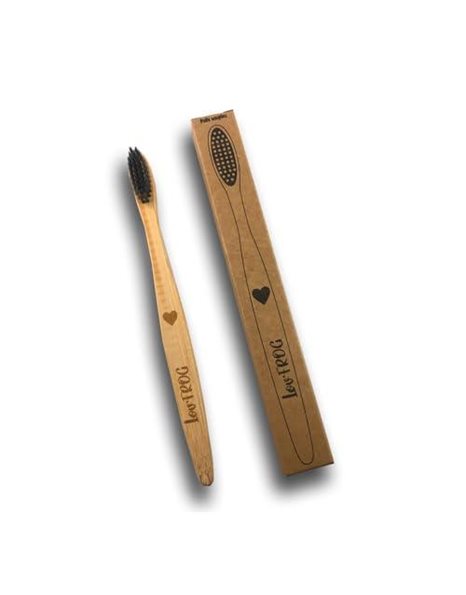 Active Charcoal Bamboo Toothbrush for Children, Heart