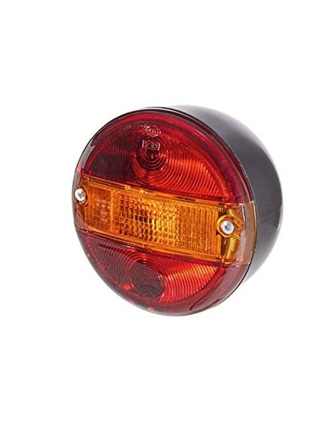HELLA 2SD 001 685-231 Rearlight - Bulb - 24/12V - mounting/Bolted - Lens Colour: Red/Yellow - Plug: Blade Terminal - left/right - Quantity: 1