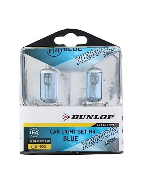DUNLOP - Set of 2 Car Bulbs 12V H4 Xenon Dunlop