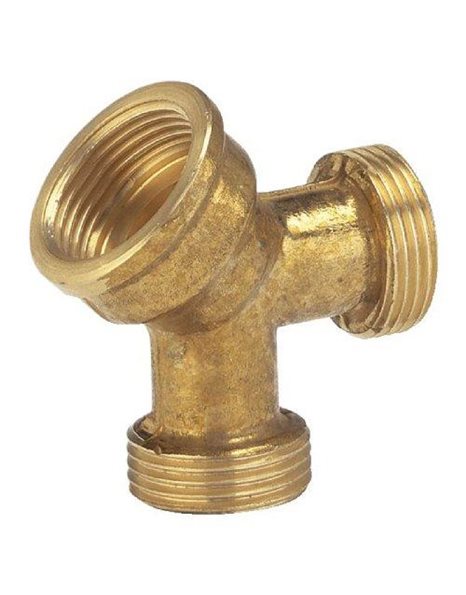 GARDENA Brass 2-Way Distributor 19 mm: GARDEN Hose tube branch For The operation Of two terminal Devices, 26.5 mm (3/4 ") - Thread (7155-20)