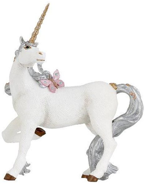 Papo 39038 Silver unicorn ENCHANTED WORLD Figurine, Multicolour