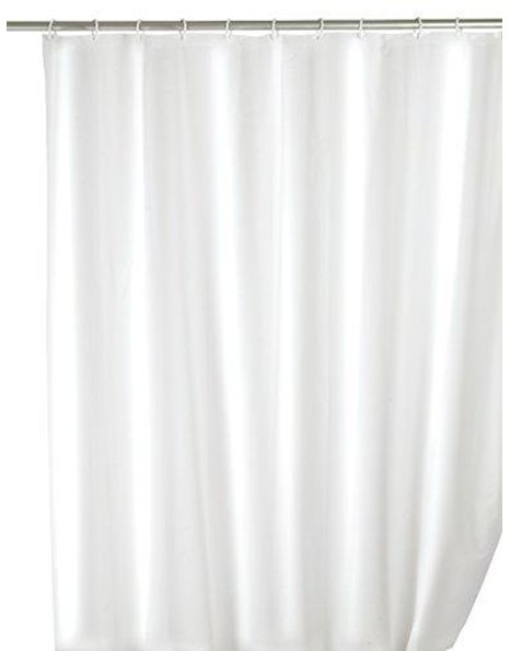 Wenko Shower Curtain Plain - Water-Repellent, Easy to Clean