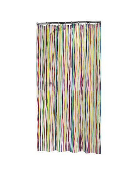 Sealskin Rigato Shower Curtain, PEVA, Multi, 180 x 200 cm