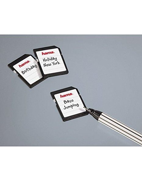 Hama SD/MMC Memory Card Labels, 18 Pieces - Black & White