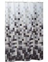 Sealskin Pixel Shower Curtain, Polyester, Black, 180 x 200 cm