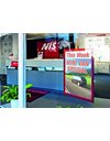 Durable DURAFRAME Self-Adhesive Magnetic Frame, A4 Format in Red, Pack of 2 Frames, Document Frame for Professional Internal Signage