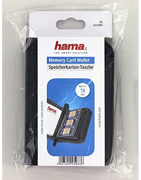Hama | Case for 18 SD/MMC Cards | Black Leather Style