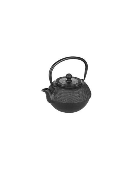 IBILI Oriental Teapot Set with Filter, Cast Iron, Black, 13 x 13 x 9 cm