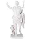 Design Toscano Caesar Augustus of Prima Porta Roman Replica Statue, 29 cm, Bonded Marble Polyresin, White
