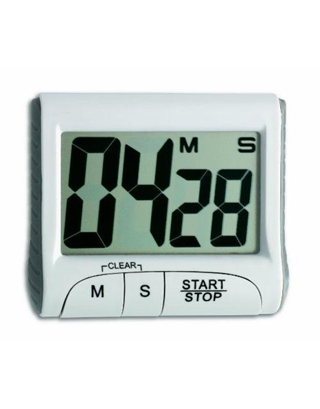 TFA Digital Countdown Timer with Stopwatch, White