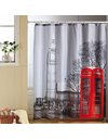 MSV LONDON SHOWER CURTAIN 180 X 200, Silver