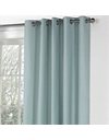 Fusion - Sorbonne - 100% Cotton Pair of Eyelet Curtains - 66" Width x 54" Drop (168 x 137cm) in Duck Egg