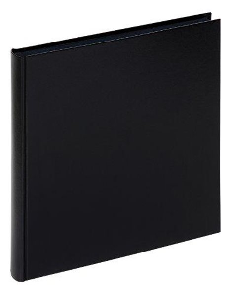Walther design FA-501-B Charm artificial leather book bound album, 11.75 x 11.75 inch (30 x 30 cm), 50 black pages, black